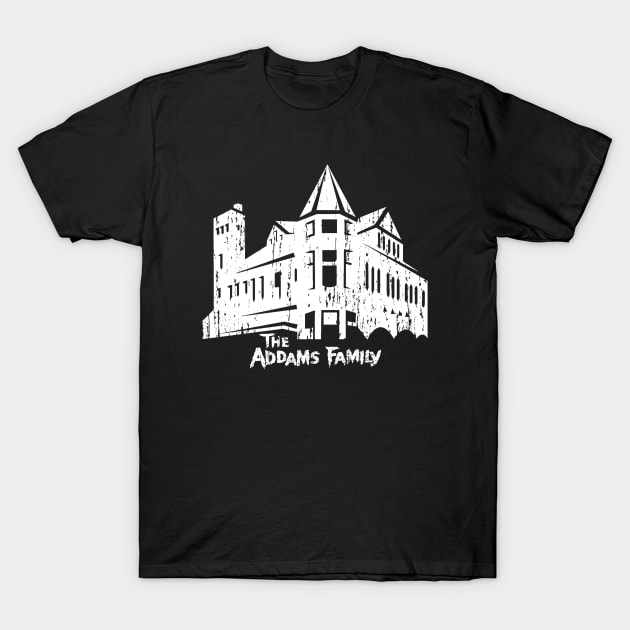 Addams family manor, distressed T-Shirt by hauntedjack